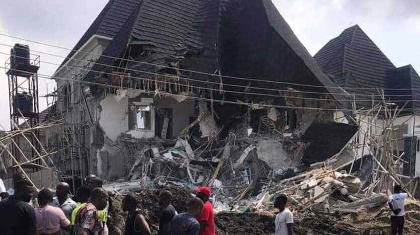 Demolished building in Festac