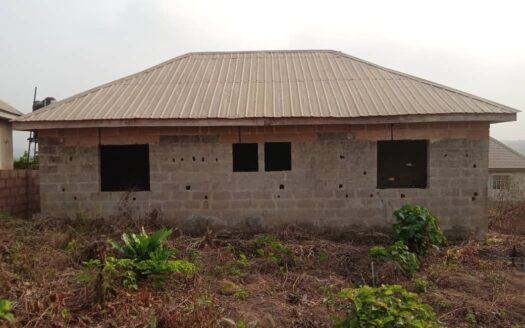 UNFINISHED BUNGALOW ON PLOT OF LAND FOR SALE AT IKORODU