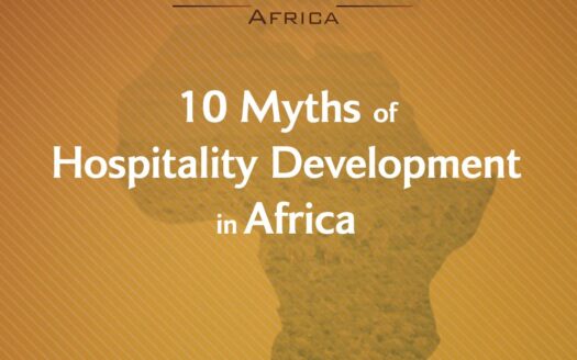 A photo design of 10 myths of hospitality development in Africa by Hoter Partners Africa