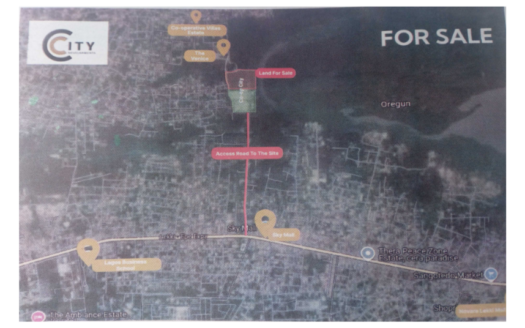 Satellite image of the 6 hectares of land spanning across Co-op Villa Estate, Lagos Business School and others